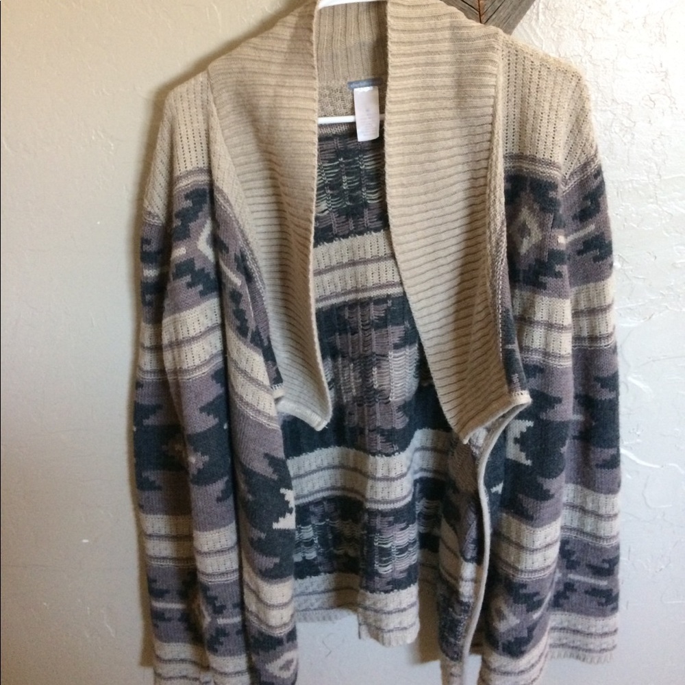 Aztec print cardigan
